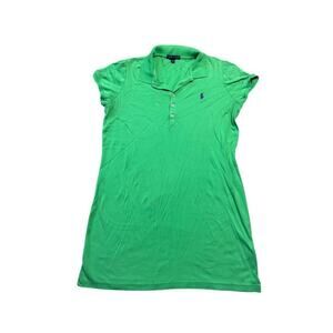 Ralph Lauren Dress, Size women's Large; Collared, preppy, shirt dress; Green